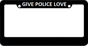 License Plate Frames Give Police Love