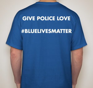 BlueLivesMatter Blue Back full slogan